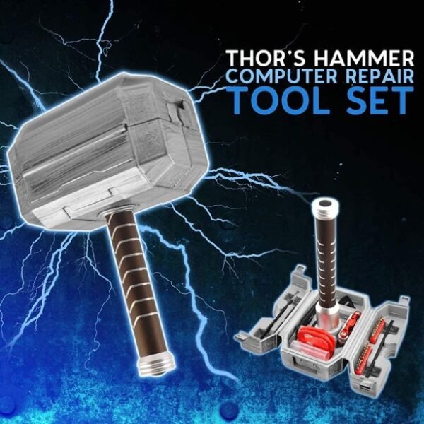 Marvel Avengers Thor's Hammer 30-Piece Tool Set | Mjolnir Toolbox All-In-One Kit - Image 3