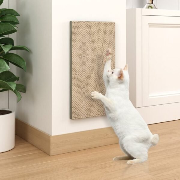 Way Basics Eco-friendly Wall Mount Scratch Pad Cat Scratcher, Grey