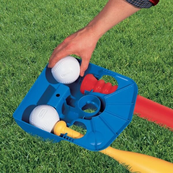 Little Tikes TotSports Kids T-Ball Set with Bat and 2 Balls, Outdoor Backyard Toy - Image 3