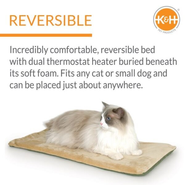 K&H Thermo Kitty Pet Cat Bed, Green - Image 3