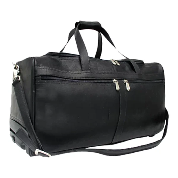 Zoha Leather Duffel on Wheels - Image 2