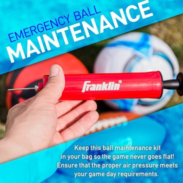 Franklin Sports Ball Maintenance Kit: Pump, Needles, & Pressure Gauge. - Image 3